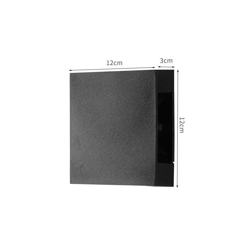 Brilagi - LED buitenwandlamp QUADRAY LED/4W/230V zwart IP65