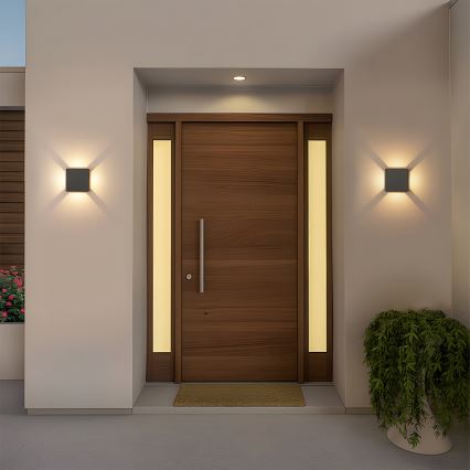 Brilagi - LED buitenwandlamp QUADRAY LED/6W/230V antraciet IP54