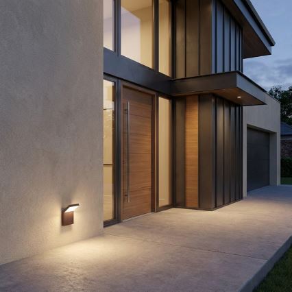 Brilagi - LED buitenwandlamp RIANO LED/8W/230V bruin IP65