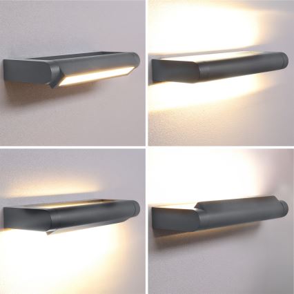 Brilagi - LED buitenwandlamp SALERNO LED/12W/230V 35,5 cm antraciet IP65