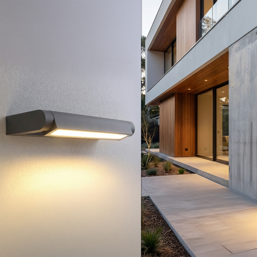 Brilagi - LED buitenwandlamp SALERNO LED/12W/230V 35,5 cm antraciet IP65