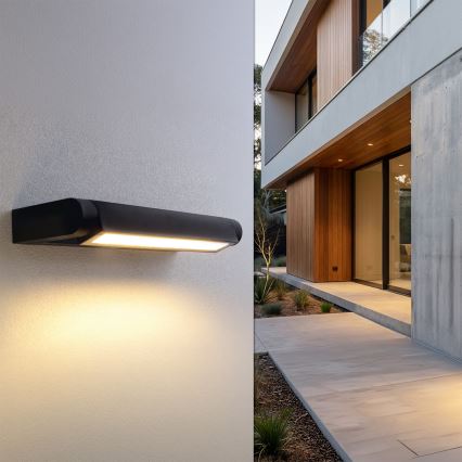 BRILAGI - LED buitenwandlamp voor de gevel SALERNO LED/12W/230V 35,5 cm zwart IP65