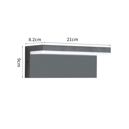 Brilagi - LED Buitenwandlamp TESSI LED/10W/230V antraciet IP54