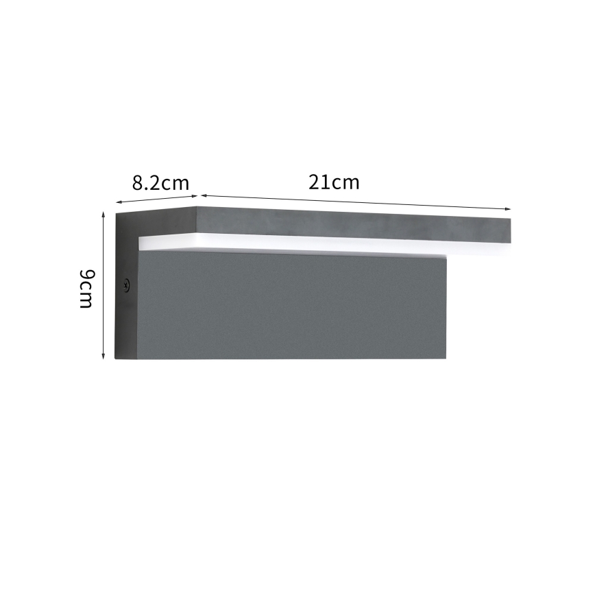 Brilagi - LED Buitenwandlamp TESSI LED/10W/230V antraciet IP54