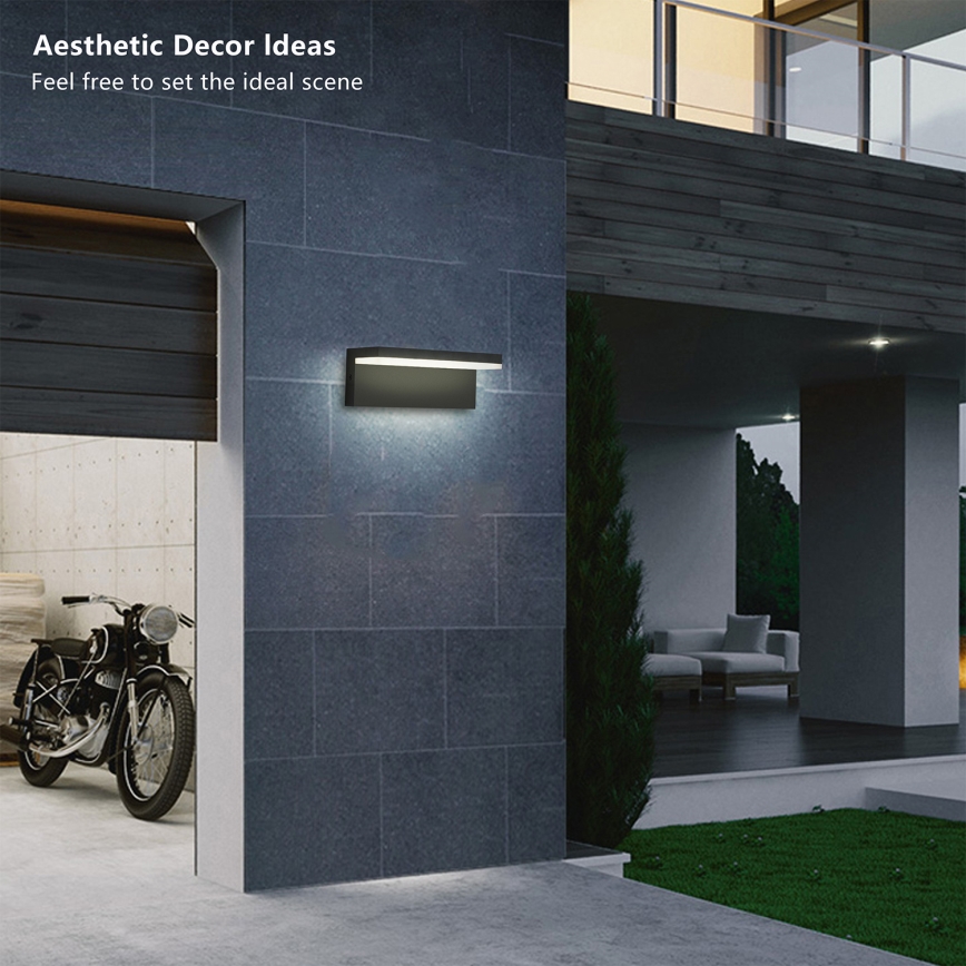 Brilagi - LED buitenwandlamp TESSI LED/10W/230V zwart IP54