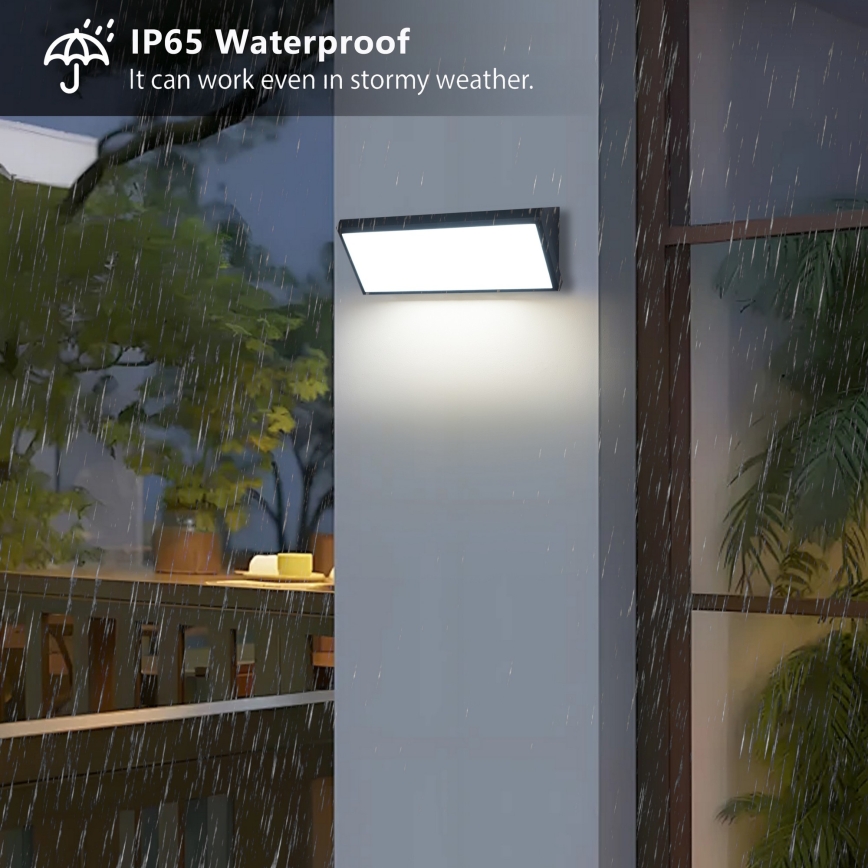 Brilagi - LED buitenwandlamp TRIANGLE LED/42W/230V 3000/4000/6500K zwart IP65