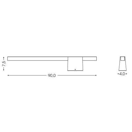 BRILAGI - LED Buitenwandlamp VELORA LED/12W/230V 90 cm IP44 bruin
