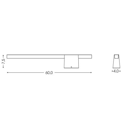 BRILAGI - LED Buitenwandlamp VELORA LED/9W/230V 60 cm IP44 bruin