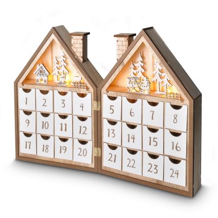 BRILAGI - LED Calendrier de l'Avent LED/2xAAA