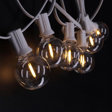 BRILAGI - LED buiten decoratieve lichtketting GIRLANDA 10xE12/0,6W/230V 8m wit IP44 warm wit