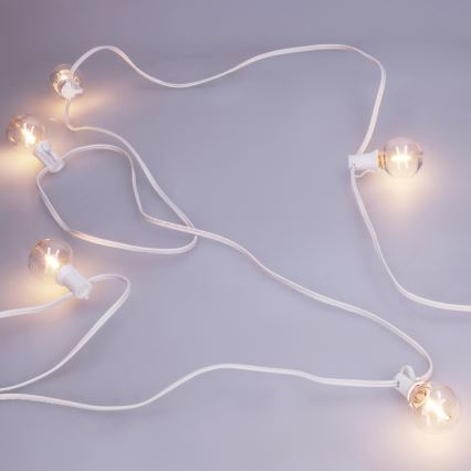 BRILAGI - LED buiten decoratieve lichtketting GIRLANDA 10xE12/0,6W/230V 8m wit IP44 warm wit