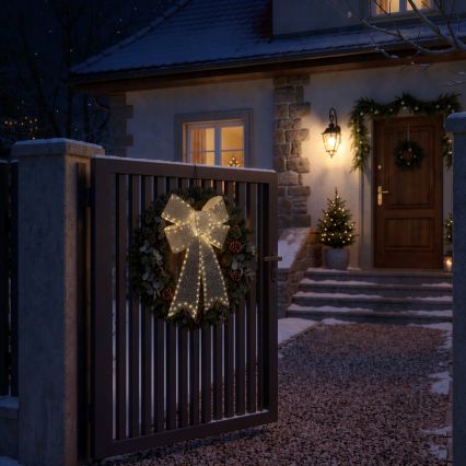 BRILAGI - LED Décoration de Noël extérieure LED/3,3W/230V IP44 nœud argenté