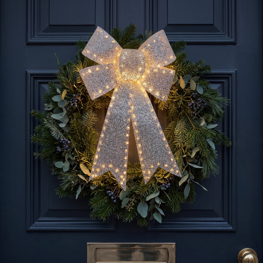 BRILAGI - LED Décoration de Noël extérieure LED/3,3W/230V IP44 nœud argenté