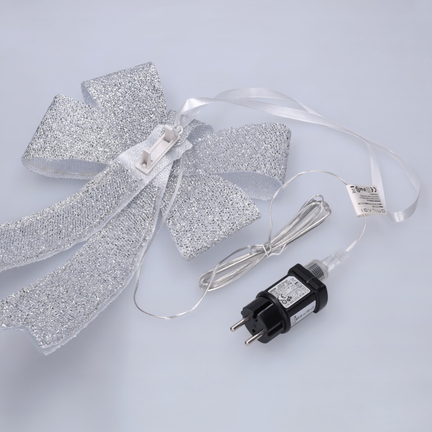 BRILAGI - LED Décoration de Noël extérieure LED/3,3W/230V IP44 nœud argenté