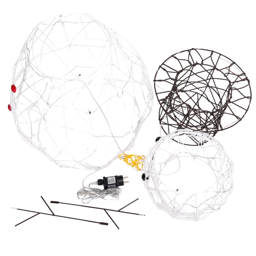 BRILAGI - LED Décoration de Noël extérieure LED/3,6W/8 fonctions 60 cm IP44 bonhomme de neige blanc froid