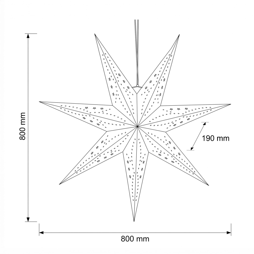 BRILAGI - LED Décoration de Noël LED/2xAA 80 cm étoile