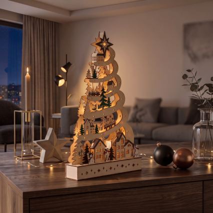 BRILAGI - LED Décoration de Noël LED/2xAA sapin
