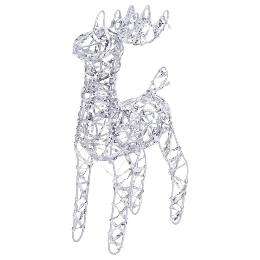 BRILAGI - décoration de Noël LED/3xAA 32 cm renne blanc chaud/argenté