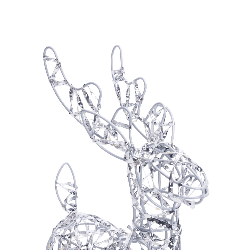 BRILAGI - décoration de Noël LED/3xAA 32 cm renne blanc chaud/argenté