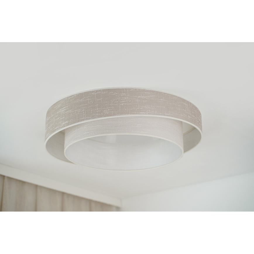 Brilagi - LED-dimbare plafondlamp DOVER SHINE LED/24W/230V Ø 60 cm 3000/4000/6500K grijs/crème + afstandsbediening