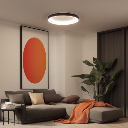 Brilagi - LED dimbare plafondlamp FALCON II LED/108W/230V 3000-6500K Ø 80 cm zwart + afstandsbediening