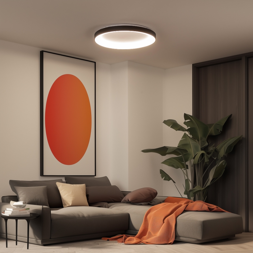 Brilagi - LED dimbare plafondlamp FALCON II LED/108W/230V 3000-6500K Ø 80 cm zwart + afstandsbediening