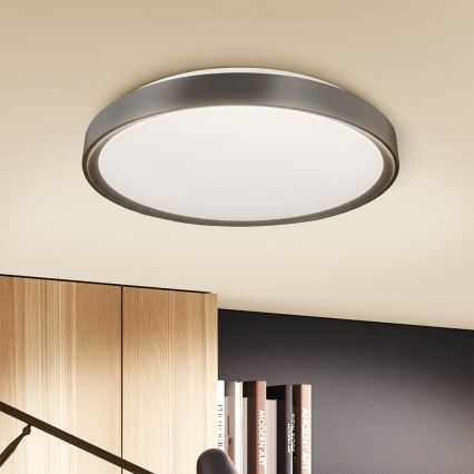 Brilagi - LED-dimbare plafondlamp FANCIA LED/48W/230V 3000-6500K pr. 39 cm antraciet + afstandsbediening