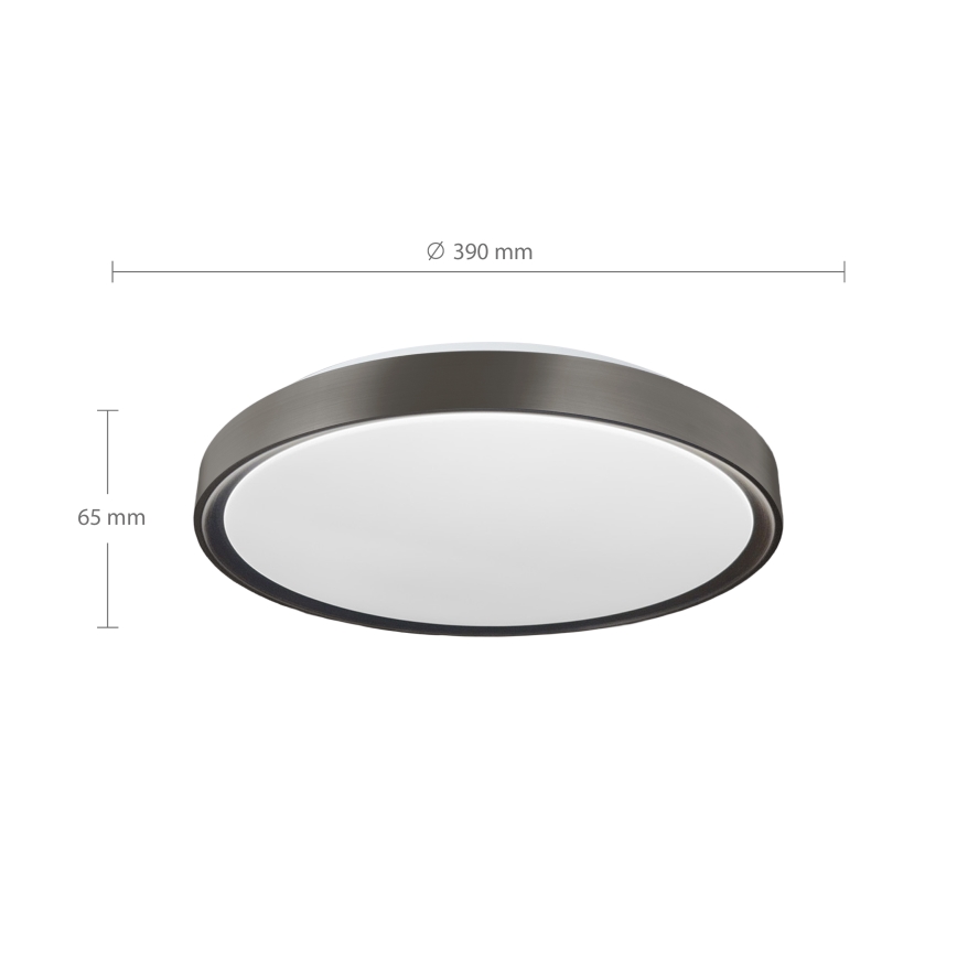 Brilagi - LED-dimbare plafondlamp FANCIA LED/48W/230V 3000-6500K pr. 39 cm antraciet + afstandsbediening