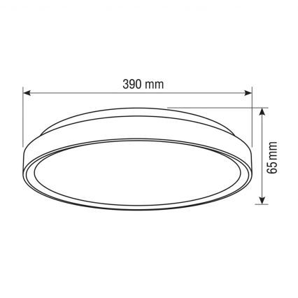 Brilagi - LED-dimbare plafondlamp FANCIA LED/48W/230V 3000-6500K pr. 39 cm antraciet + afstandsbediening