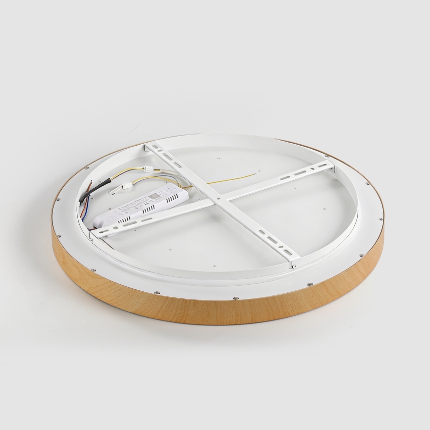 Brilagi - Dimbare LED-plafondlamp GLASS POOL DOUBLE LED/60W/230V 3000-6000K 50 cm houtdecor + afstandsbediening
