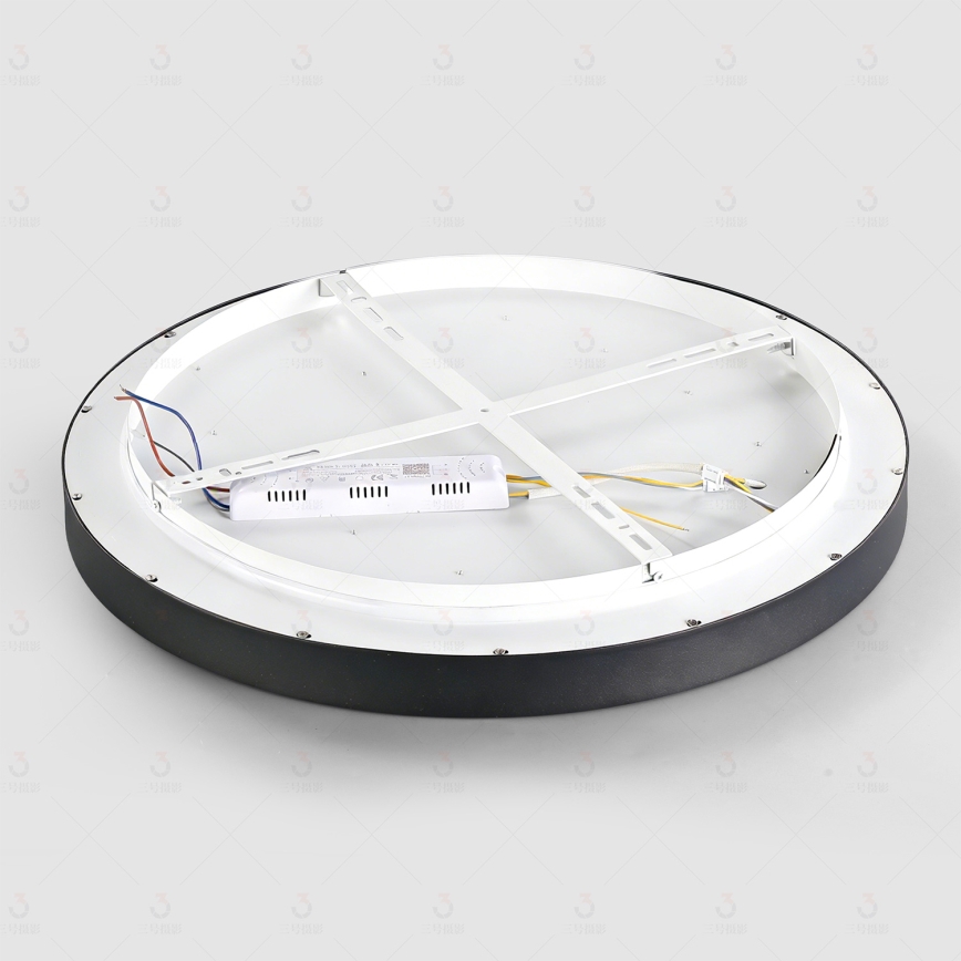 Brilagi - Dimbare LED-plafondlamp GLASS POOL DOUBLE LED/60W/230V 3000-6000K 50 cm zwart + afstandsbediening