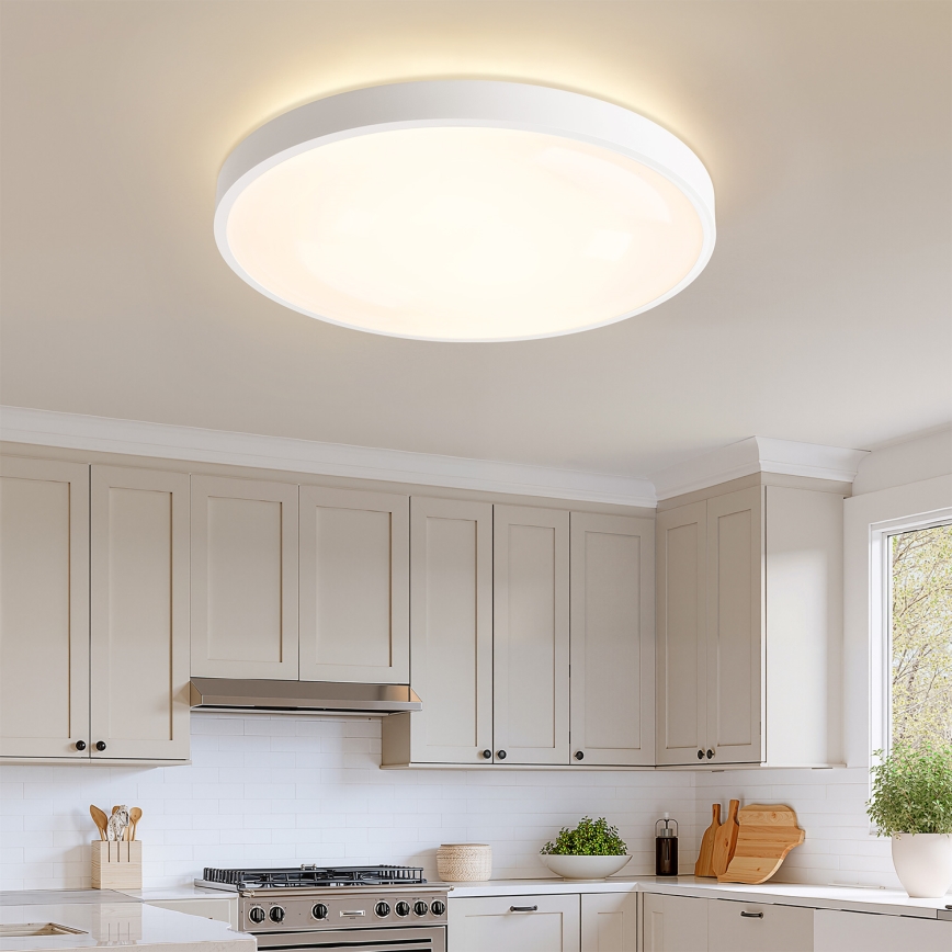 Brilagi - Dimbare LED-plafondlamp GLASS POOL DOUBLE LED/80W/230V 3000-6000K 60 cm wit + afstandsbediening