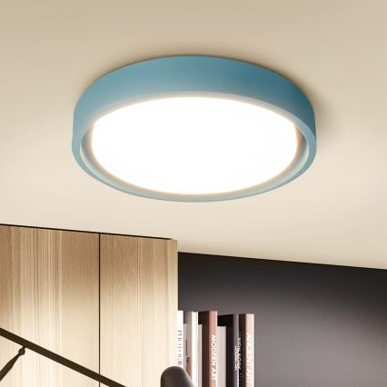 Brilagi - LED dimbare plafondlamp MATTEO LED/48W/230V 3000-6500K Ø 41 cm turquoise + afstandsbediening
