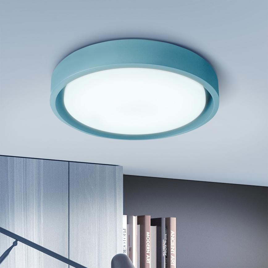 Brilagi - LED dimbare plafondlamp MATTEO LED/48W/230V 3000-6500K Ø 41 cm turquoise + afstandsbediening
