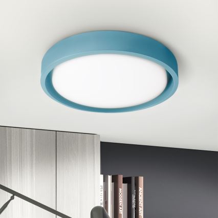 Brilagi - LED dimbare plafondlamp MATTEO LED/48W/230V 3000-6500K Ø 41 cm turquoise + afstandsbediening