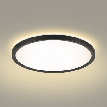 Brilagi - LED dimbaar armatuur met bewegings- en schemersensor ULTRA SLIM LED/24W/230V Ø 42 cm + afstandsbediening