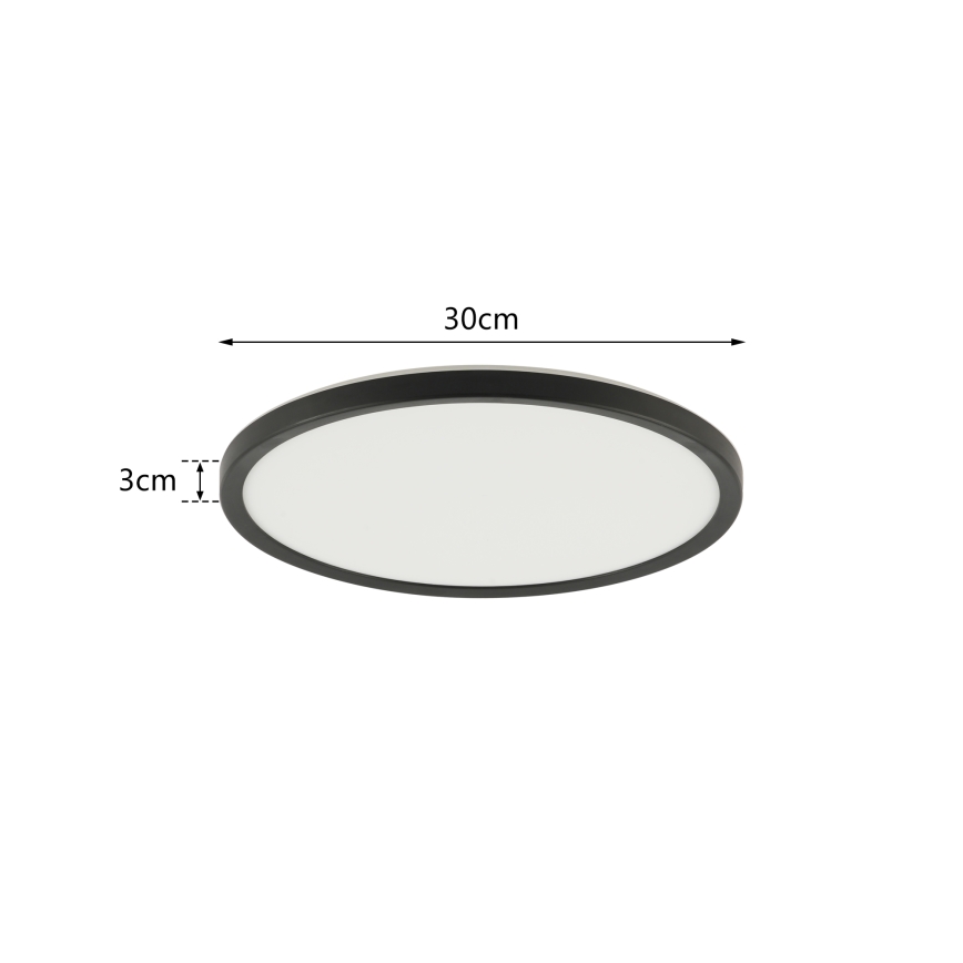 Brilagi - LED dimbare lamp met bewegings- en schemersensor ULTRA SLIM LED/18W/230V Ø 30 cm + afstandsbediening