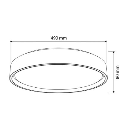BRILAGI - Dimbare LED-plafondlamp NANCI LED/60W/230V 3000-6500K pr. 49 cm wit + afstandsbediening