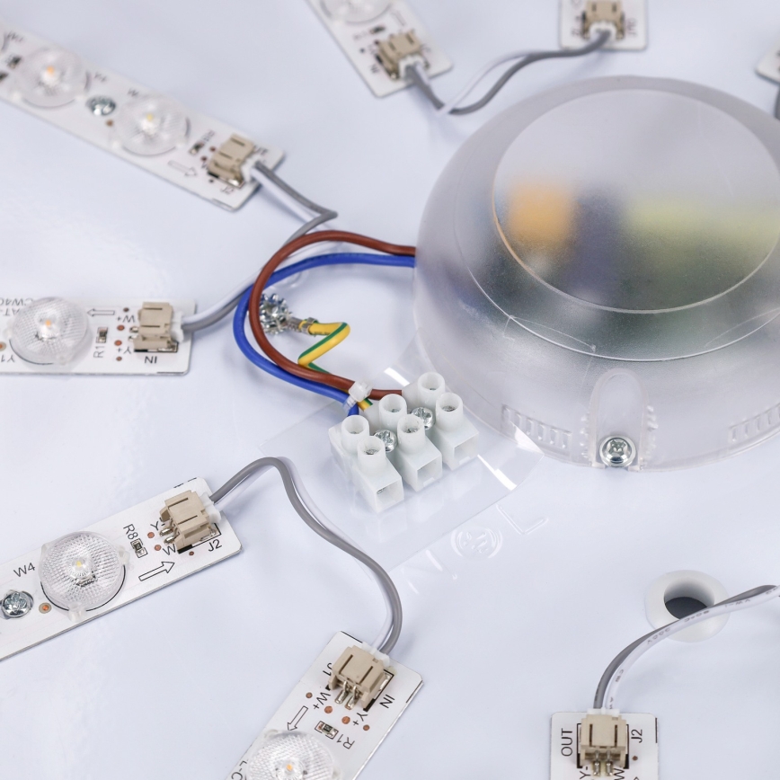 Brilagi - LED-dimbare plafondlamp PILANA LED/72W/230V 3000-6500K eik/zwart Ø 80 cm + afstandsbediening