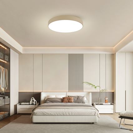 Brilagi - LED dimbare plafondlamp POOL SMART LED/100W/230V 3000-6000K 80 cm beige Wi-Fi Tuya + afstandsbediening