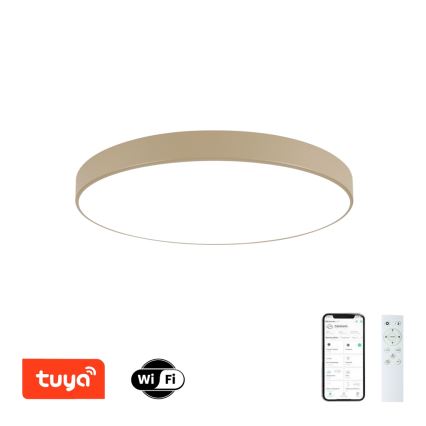 Brilagi - LED dimbare plafondlamp POOL SMART LED/100W/230V 3000-6000K 80 cm beige Wi-Fi Tuya + afstandsbediening