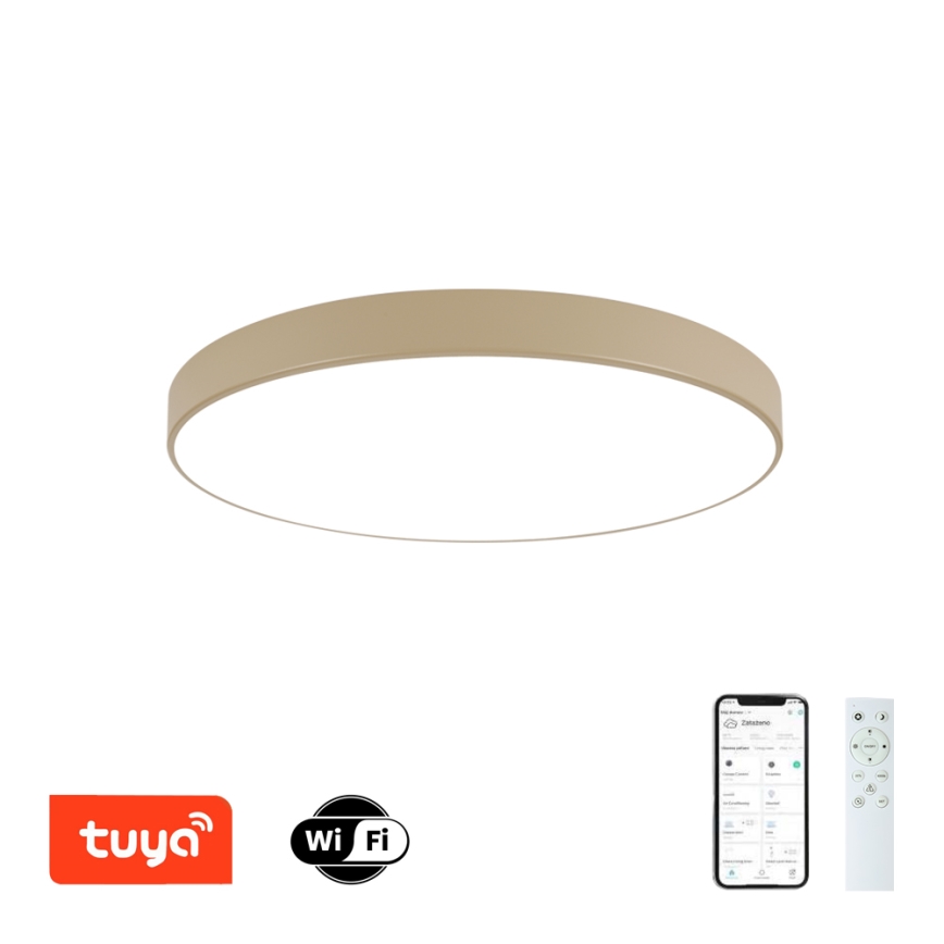 Brilagi - LED dimbare plafondlamp POOL SMART LED/100W/230V 3000-6000K 80 cm beige Wi-Fi Tuya + afstandsbediening