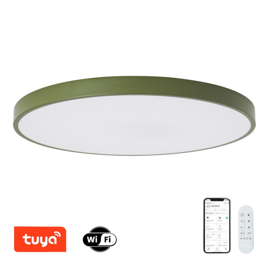 Brilagi - Dimbare LED-armatuur POOL SMART LED/128W/230V Ø 100 cm Wi‑Fi Tuya + afstandsbediening, groen