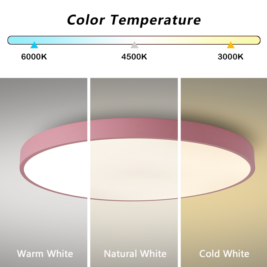 Brilagi - Dimbaar LED-armatuur POOL SMART LED/128W/230V Ø 100 cm Wi-Fi Tuya + afstandsbediening roze