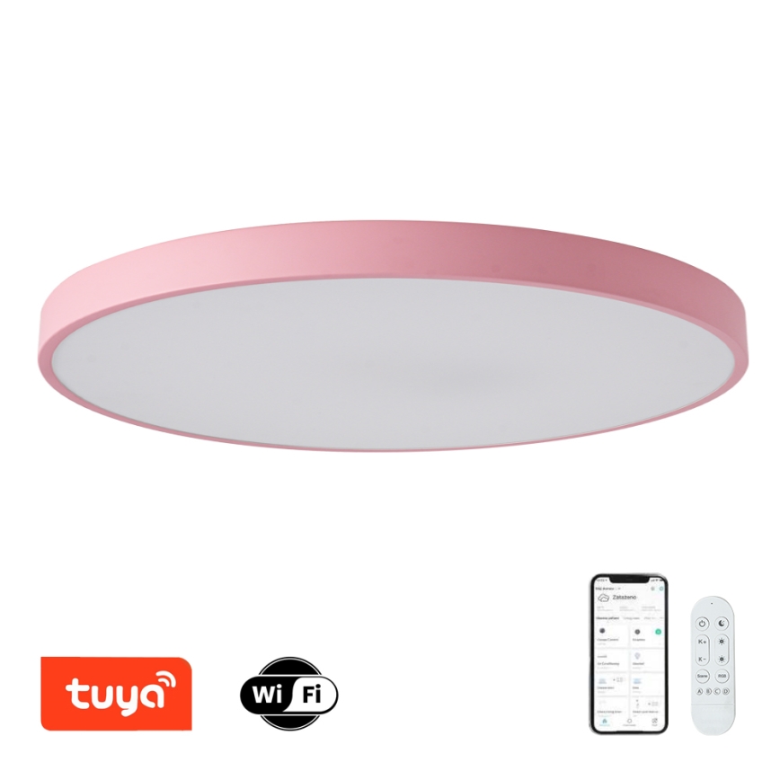 Brilagi - Dimbaar LED-armatuur POOL SMART LED/128W/230V Ø 100 cm Wi-Fi Tuya + afstandsbediening roze