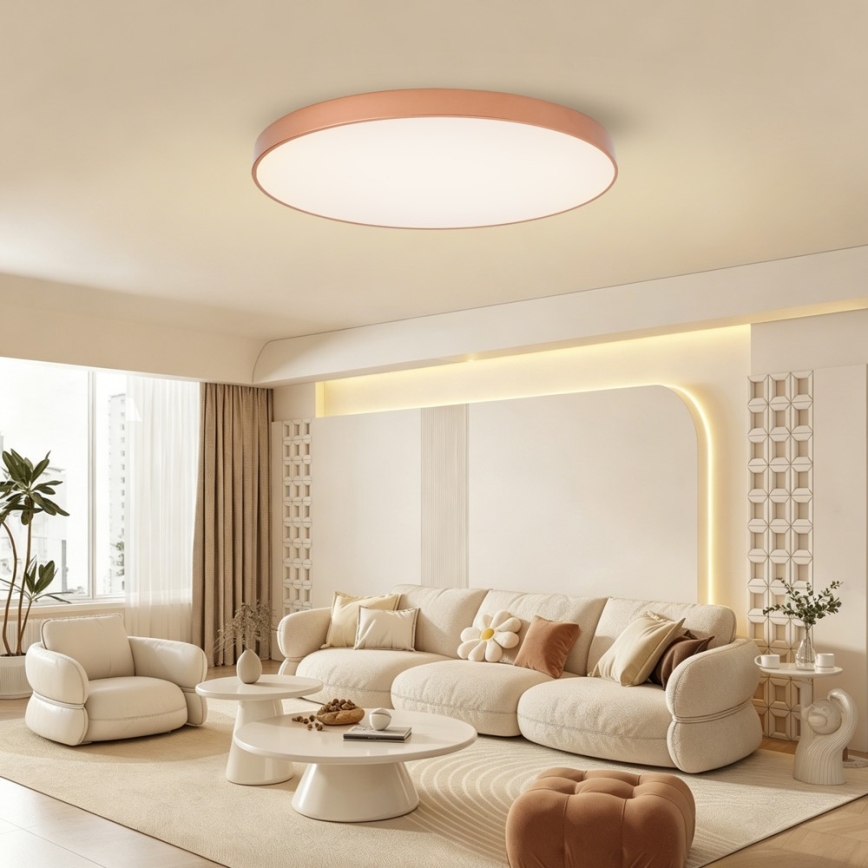 BRILAGI - Dimbare LED-plafondlamp POOL SMART LED/128W/230V 100 cm 3000-6000K Wi-Fi Tuya bronskleurig + met afstandsbediening