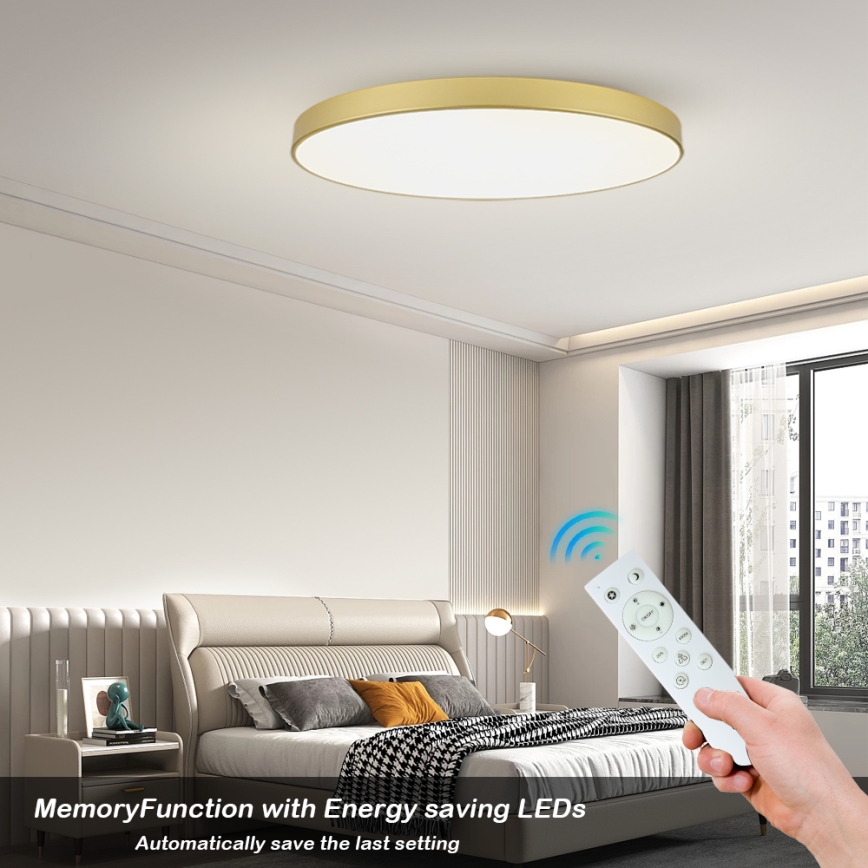 Brilagi - Dimbare LED-plafondlamp POOL SMART LED/180W/230V 3000-6000K 120 cm goud Wi-Fi Tuya + afstandsbediening