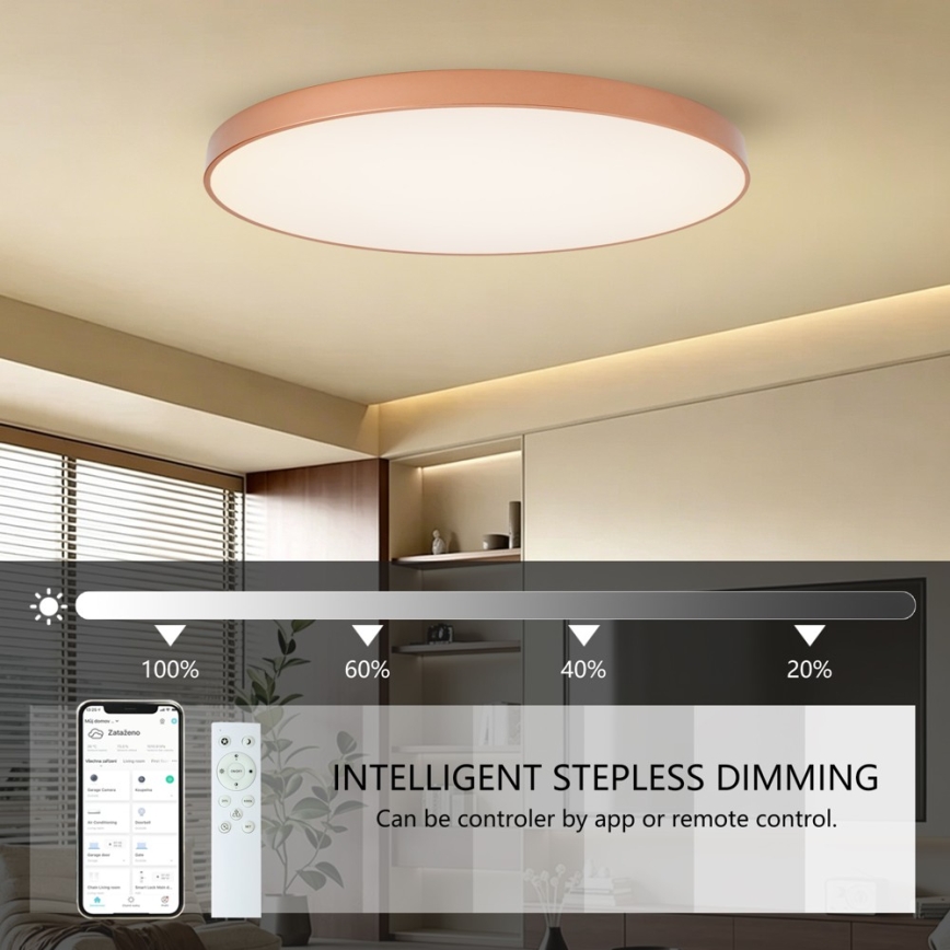 BRILAGI - Dimbare LED-plafondlamp POOL SMART LED/180W/230V 3000-6000K 120 cm bronskleurig Wi-Fi Tuya + afstandsbediening