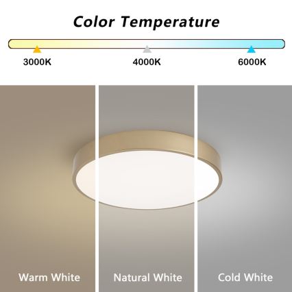 Brilagi - LED-dimbare plafondlamp POOL SMART LED/48W/230V 3000–6000K Ø 40 cm Wi-Fi Tuya goudkleurig + afstandsbediening