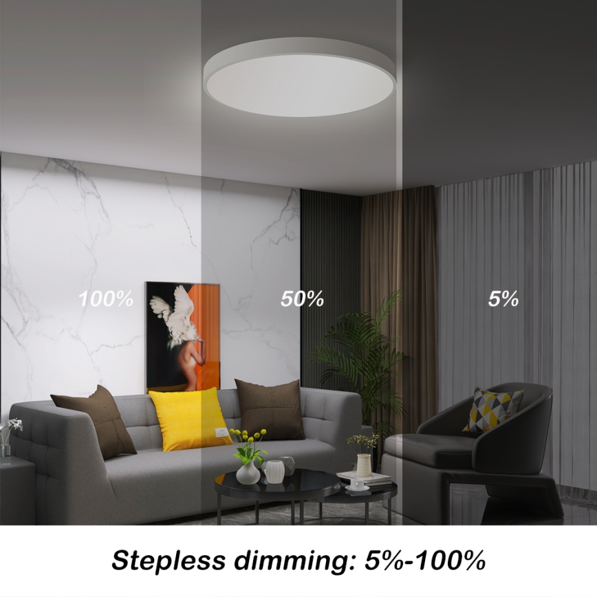 Brilagi - LED dimbare plafondlamp POOL SMART LED/60W/230V 50 cm 3000-6000K Wi-Fi Tuya + afstandsbediening wit